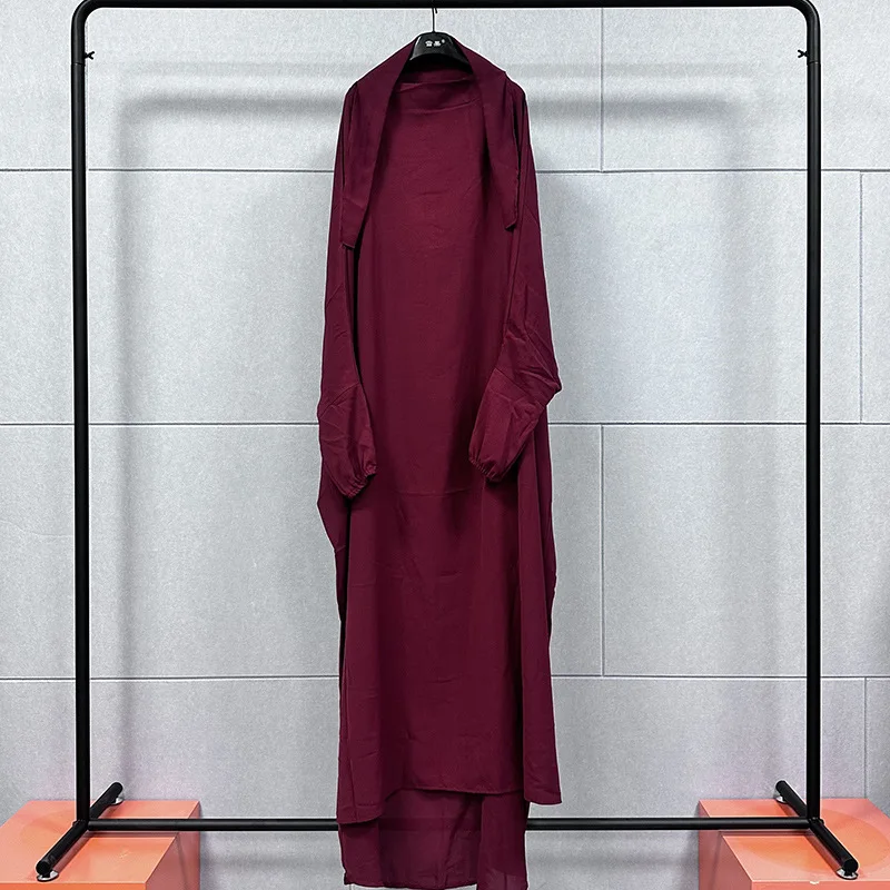 Women's Baotou Dress Set Long Shirt Long Dress Muslim Dress Women Abaya Dress Kaftan Modest Dress Hijab Dress Abayas for Women