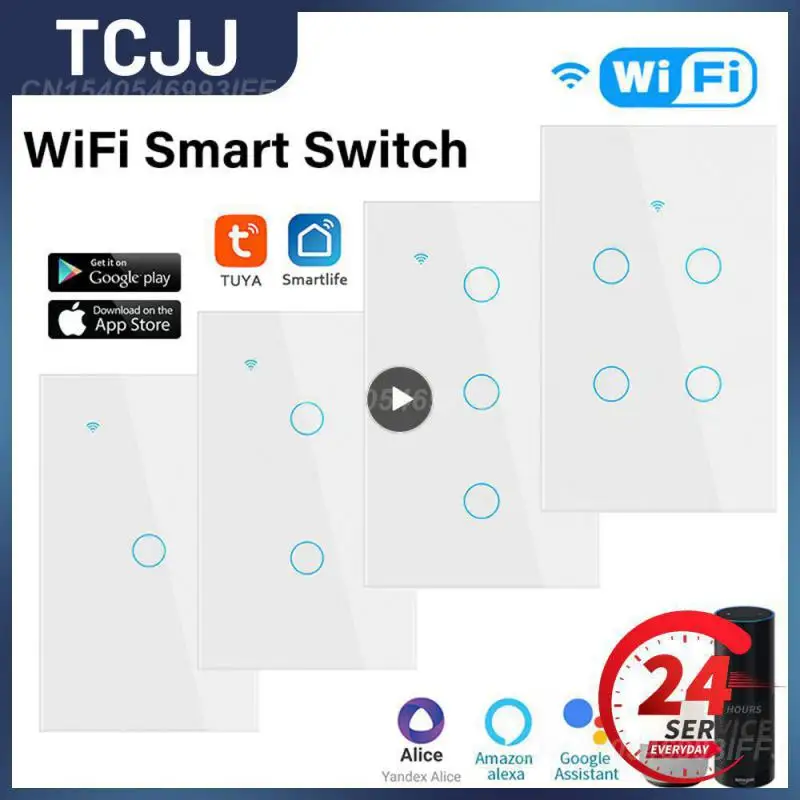 

Умный сенсорный выключатель RF433 с поддержкой Wi-Fi, 1-8 шт.