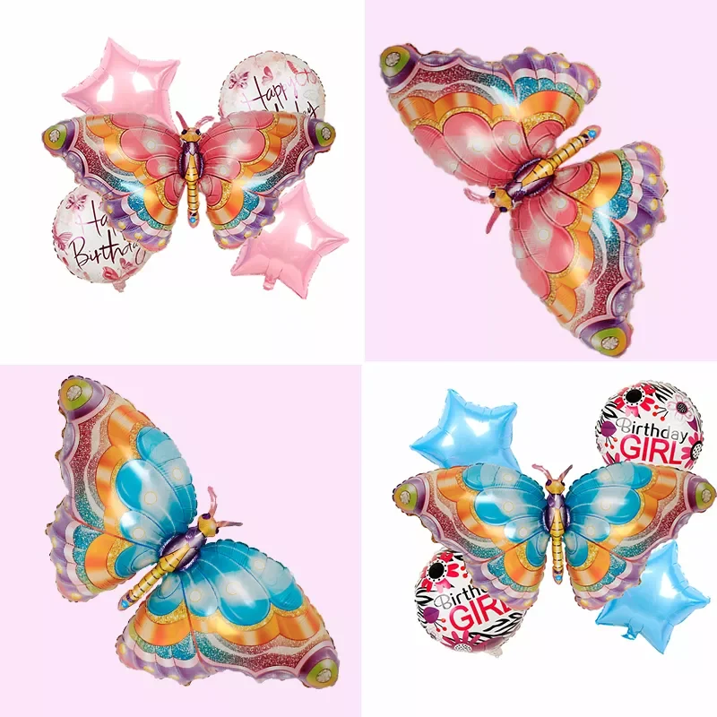 

1pc Colorful Butterfly Foil Balloons Wedding Birthday Party Supplies Animal Helium Globos Kids Girl Toys New Year Decorations