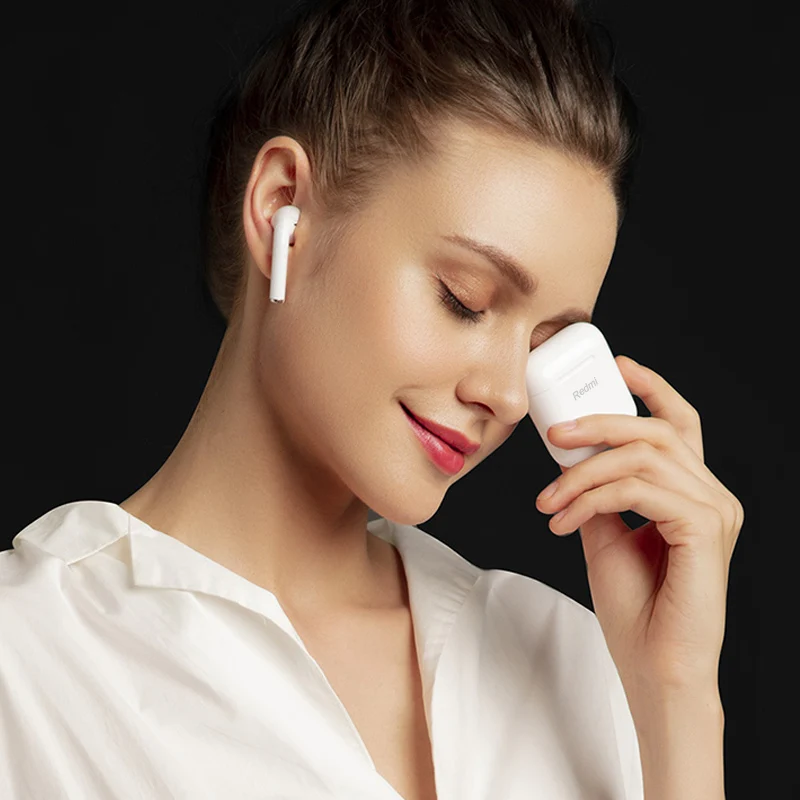 Фото Беспроводная Bluetooth-гарнитура Xiaomi Redmi, TWS-стереонаушники, спортивные водонепроницаемые наушники с сенсорным управлением и микрофоном, новинка 2023 №5