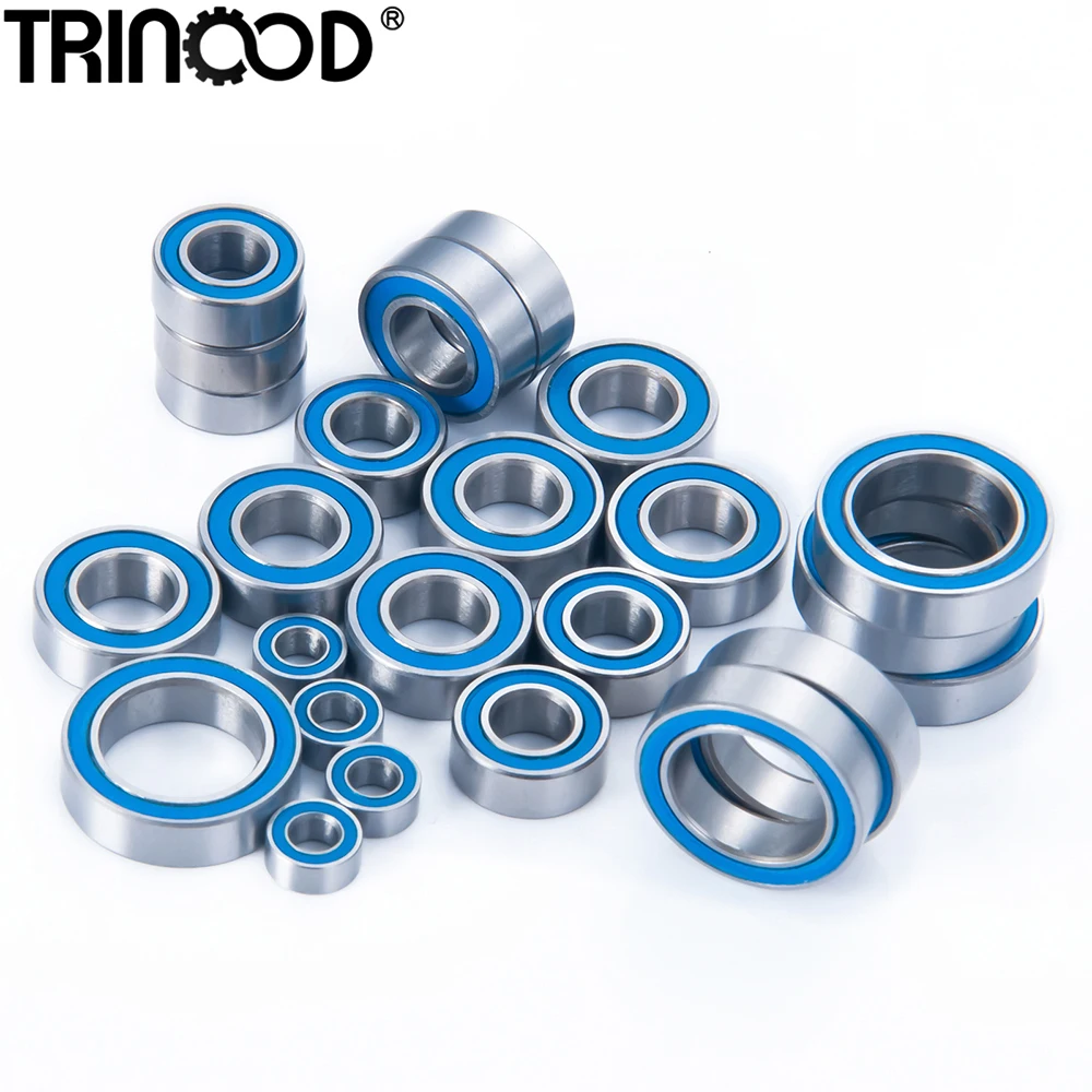 

TRINOOD 24PCS Blue Ball Bearing Kit for 1/10 Baja Rey & Rock Rey RC Buggy Desert Truck Complete Bearings Upgrade Parts