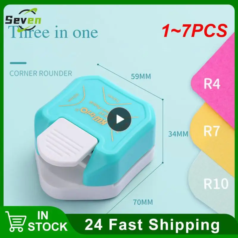 

1~7PCS Candy Color R5 R4 R7 R10 Corner Rounder Paper Cutter Punches for Scrapbooking Card Photo Craft Tools School