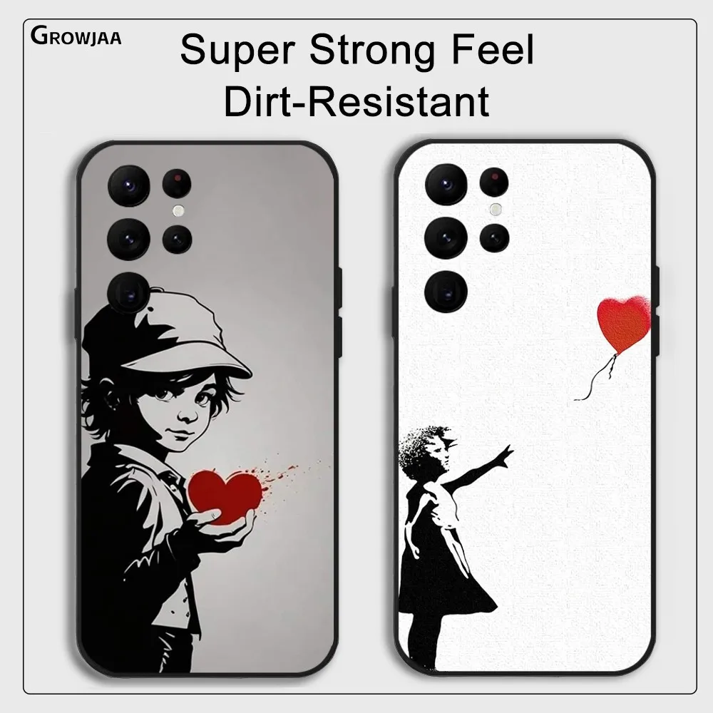 Чехол для телефона Graffiti Artist Banksy Samsung Galaxy S24 Ultra S22 S23 S21 S20 5G защитный силиконовый
