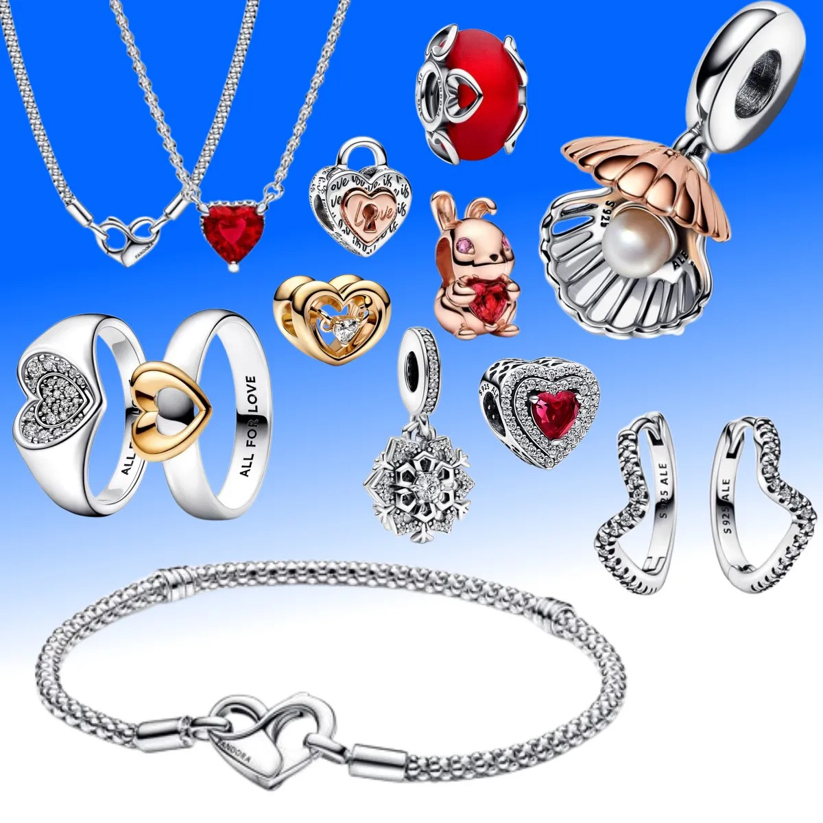 

New 2023 Best Selling 925 Silver Original Logo Women's Jewelry Exquisite Bracelet DIY Beaded Original Necklace Women's Jewelry L