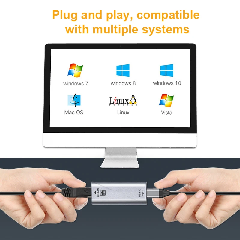 

Network Port Converter Type-c Female For Laptop Docking Stations Network Port Network Extender Type-c Female To Rj45