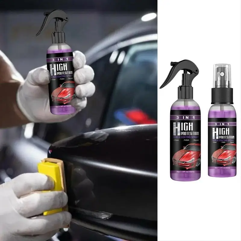 

3 in 1 Function High Protection Fast Car Paint Spray Automatic Hand Paint Color Change Cleaning Coating Spray 30ml 100ml