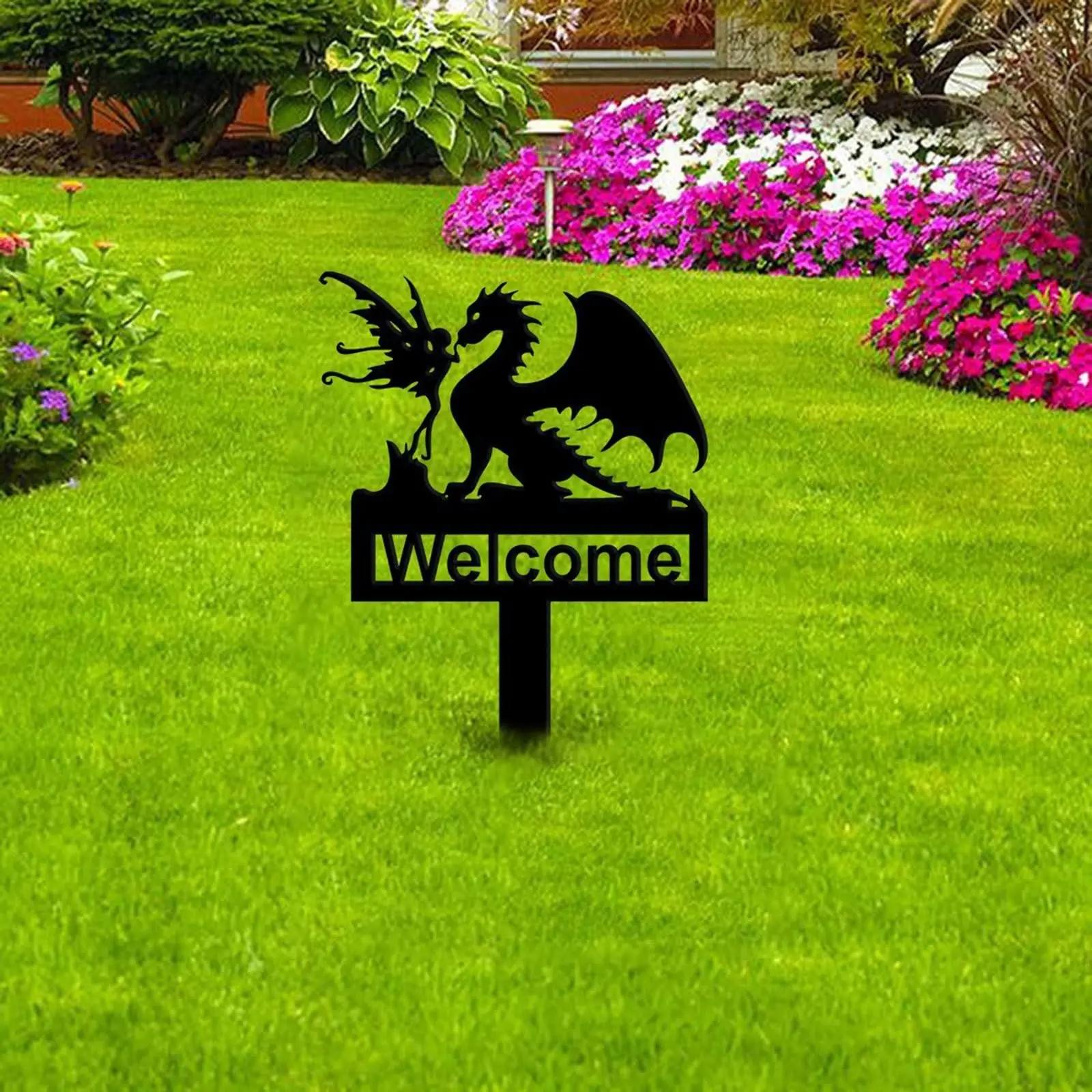 DDPNKL динозавр эльф садовый декор металлическая табличка с логотипом идеально