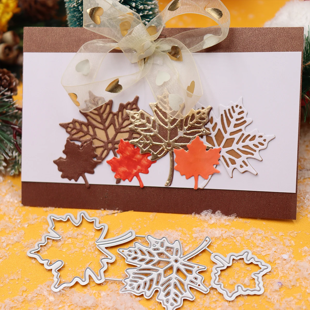 Закладки с кленовым листом бирка штампы для скрапбукинга трафарет сделай сам