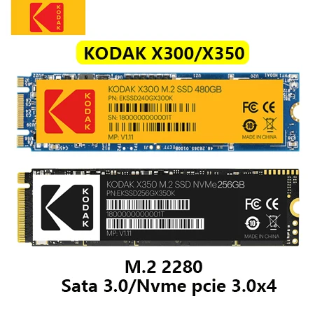 

KODAK M.2 SSD 240GB 480GB 960GB M2 2280 X300 Sata X350 Nvme High Speed Hard 1TB Internal Solid State Drive for Laptop Desktop