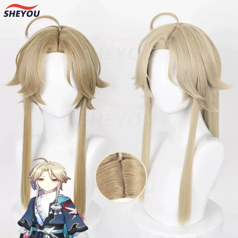 

Парик для косплея Yanqing Game Honkai: Star Rail Yanqing с хвостом темный/стандартный коричневый термостойкие синтетические волосы парики + шапочка