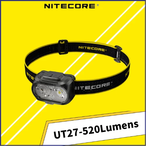 

NITECORE UT27 Headlamp 520Lumens Dual Beam Fusion Elite Headlight + HBL-1300 Rechargeable Battery Ultra Lightweight