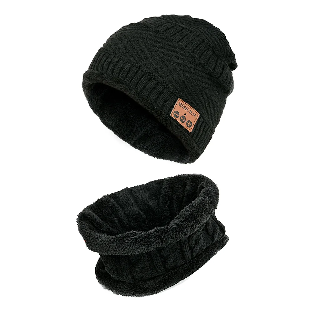 

Women Men Outdoor Sports Wireless Headphone Beanie Fashion Running Music Cap Neck Tube Winter Warm Built-in Microphone