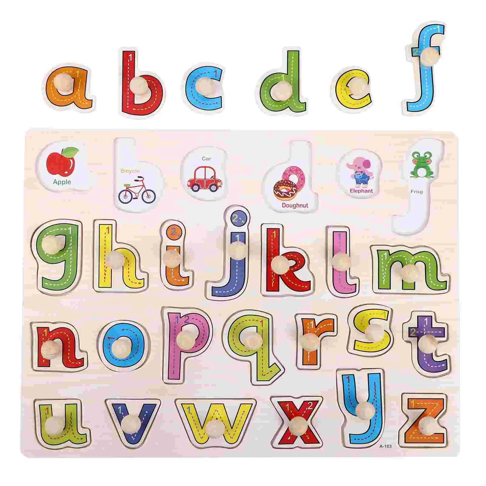 

Puzzle Wooden Puzzles Board 3D Letter Gift Birthday Jigsaw Toddler Alphabetabc Peg Shapes Color Chunky Wood Block Kids