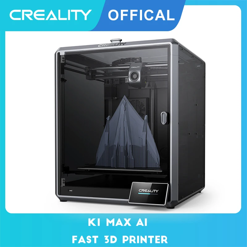 Creality K1 Max 3D Printer With AI Camera LiDAR Dual Hands-free Auto Leveling Dual-gear Direct Extruder 600MM/S Printing Speed