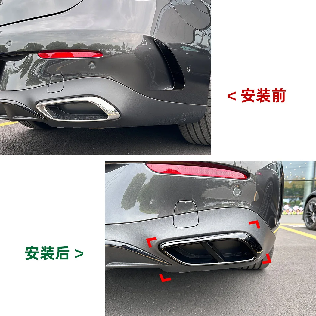 Фото Накладка на выхлопную трубу (глушитель) для Mercedes-Benz CLE Coupe C236 CLE260 300 CLE53 AMG 2024+ №4