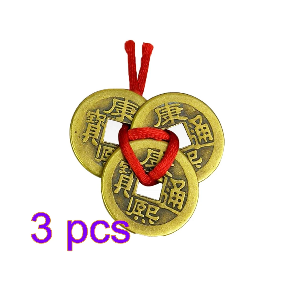 

1/3PCS Chinese Good Luck Coins Wealth Success Fortune Copper Alloy Birthday Gifts Three Emperor Pendant Wholesale
