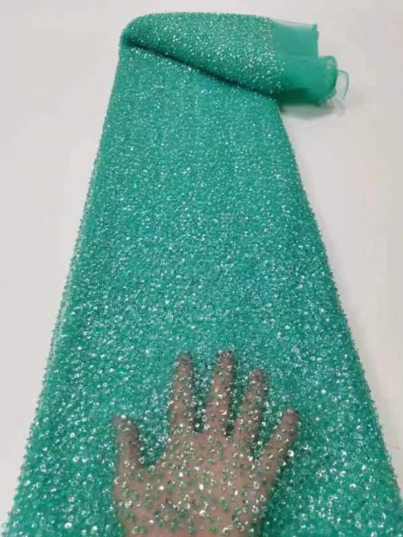 Новая высококачественная Роскошная сетка с бусинами и жемчужинами блестками