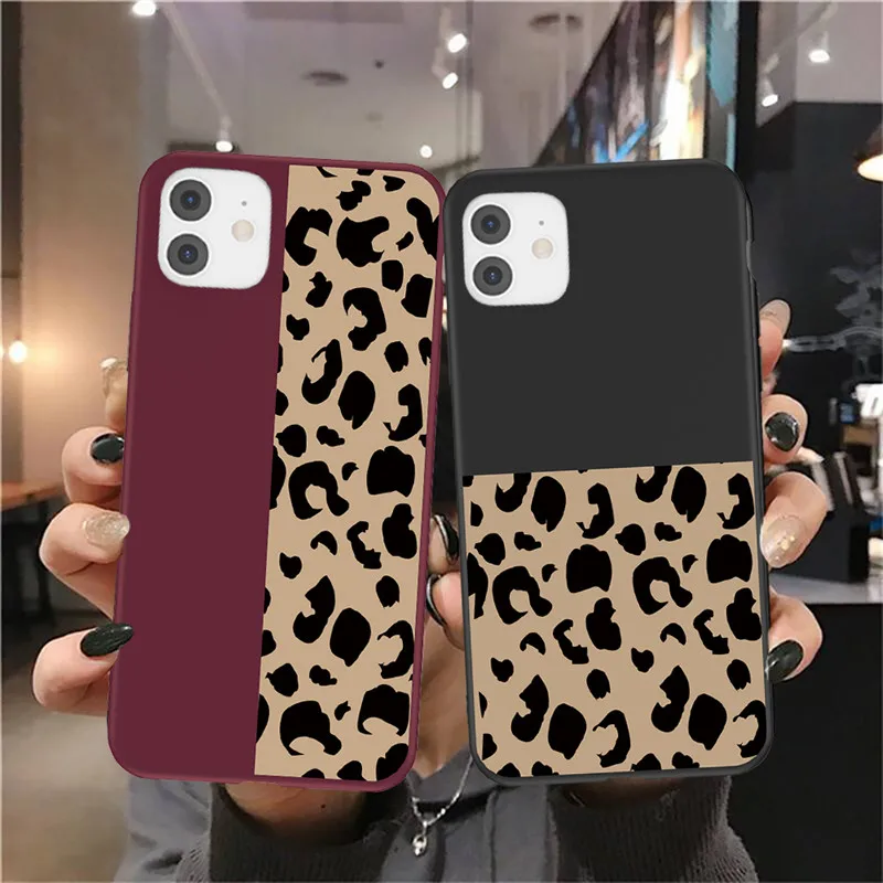 

LUPWAY Vintage Leopard Phone Case For iPhone 11 Pro Max 12 13 Mini 7 8 Plus XS Max XR X 6 6S SE Soft Animal Pattern Fundas Shell