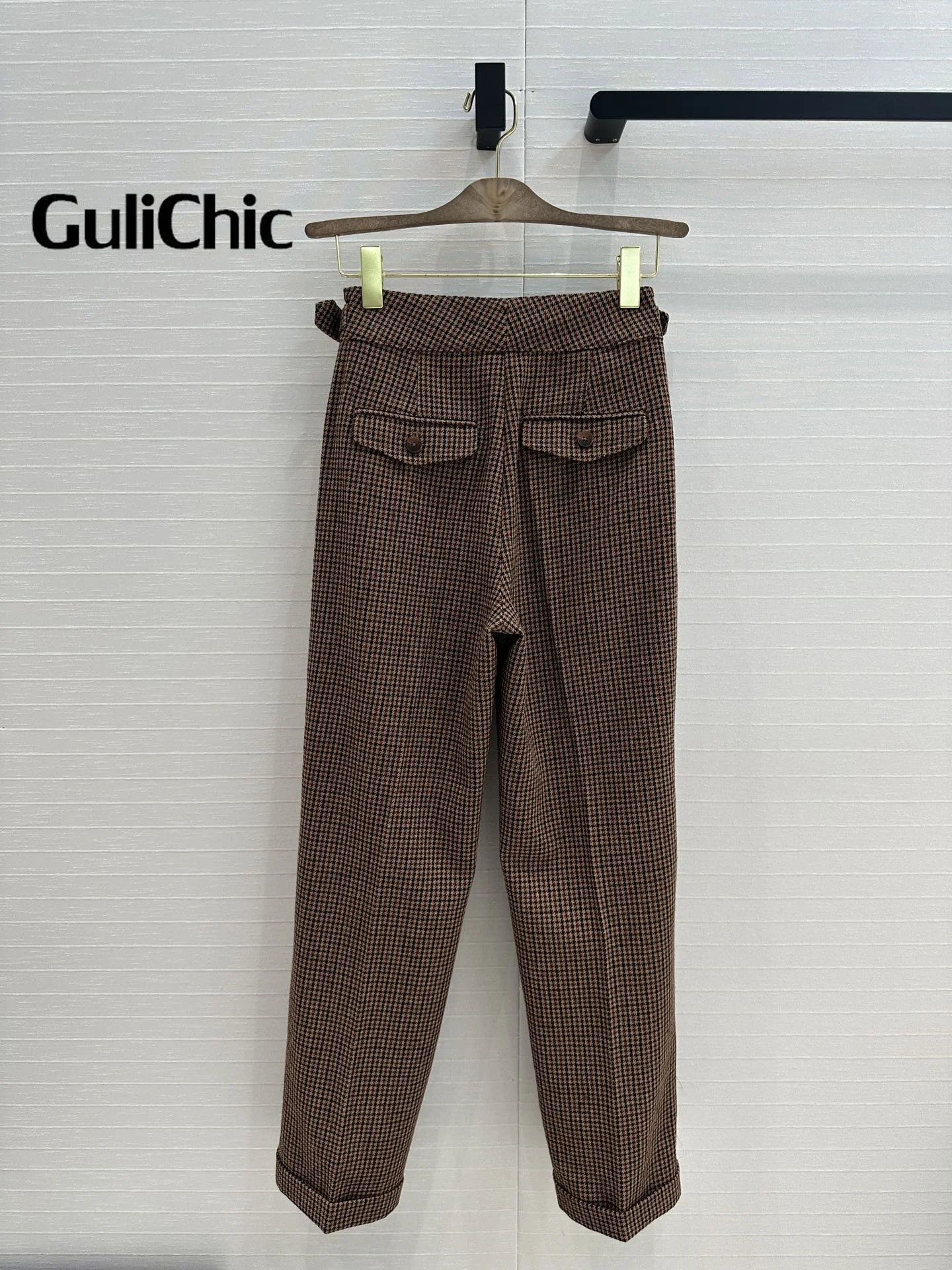 11 5 GuliChic женский шерстяной винтажный классический клетчатый комплект с узором