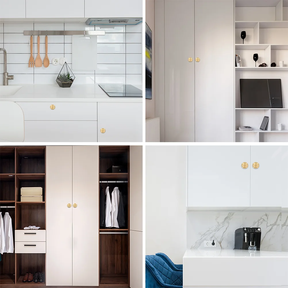 

Cabinet Handles Knob Drawer Grips Door Knobs Handle Wardrobe Hand Golden Furniture Grip Round Brass Bars Grab Cupboard