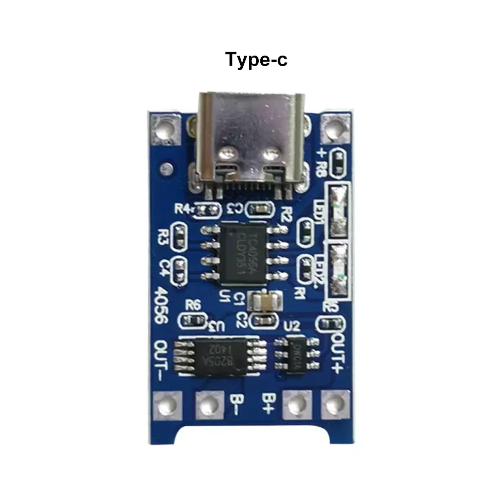 2 IN 1 3.7V Lithium Battery Charger Protection Board 5V 1A 2A Li-ion Lipo Battery Charging Protect Module Micro USB Type-C