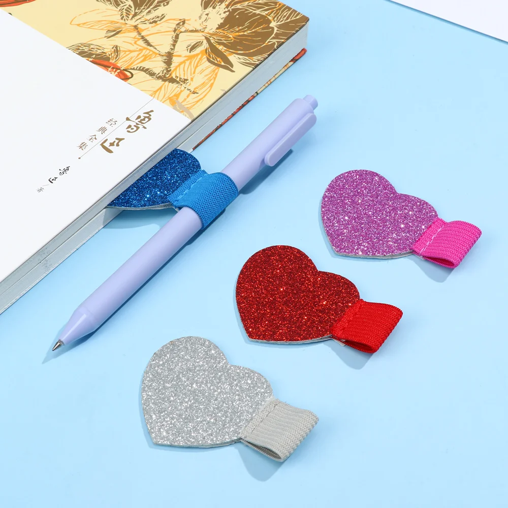 

Самоклеящийся фотокарандаш в форме сердца, эластичная петля для записей, журналов, держателей ручек, офисные принадлежности, 1 шт.