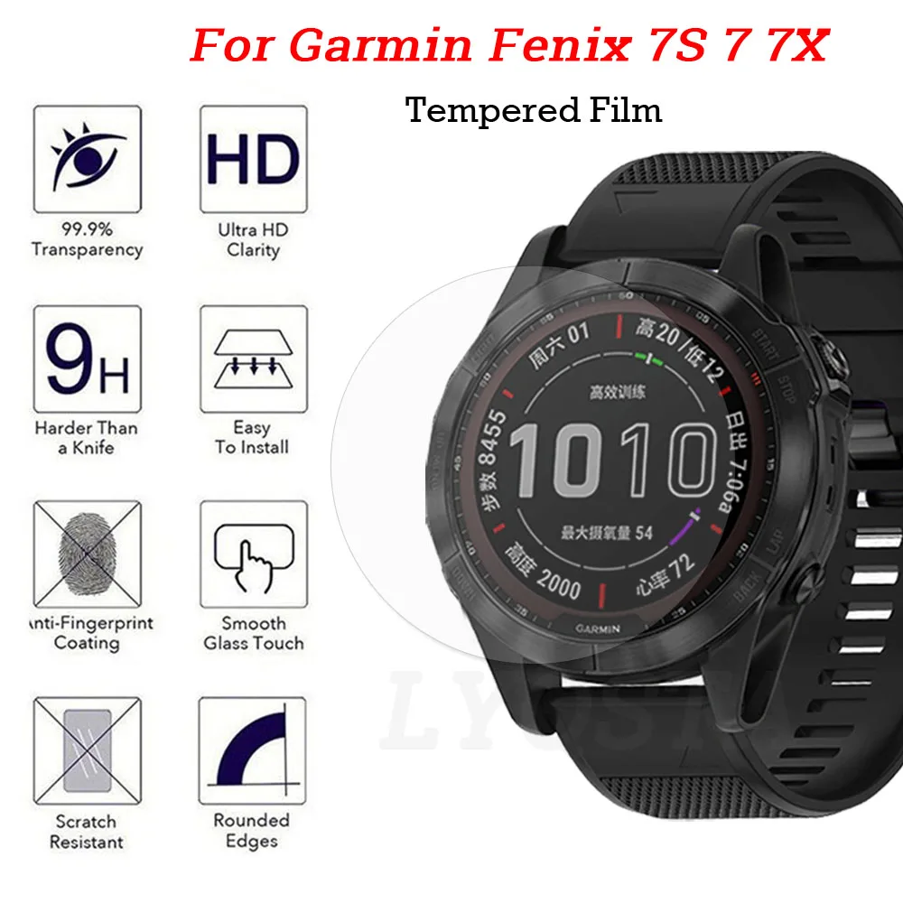 

3/5Pcs 9H Premium Tempered Glass For Garmin Fenix 7 7S 7X Smartwatch Screen Protector Film Cover Accessories Fenix 5 5S 6S 6XPro