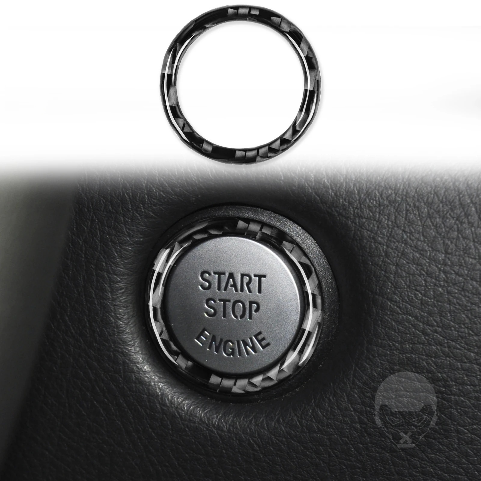 

One-click Start Circle Decoration Cover Trim for Toyota Supra A90 2019 2020 2021 2022 Car Interior Accessories Carbon Fiber