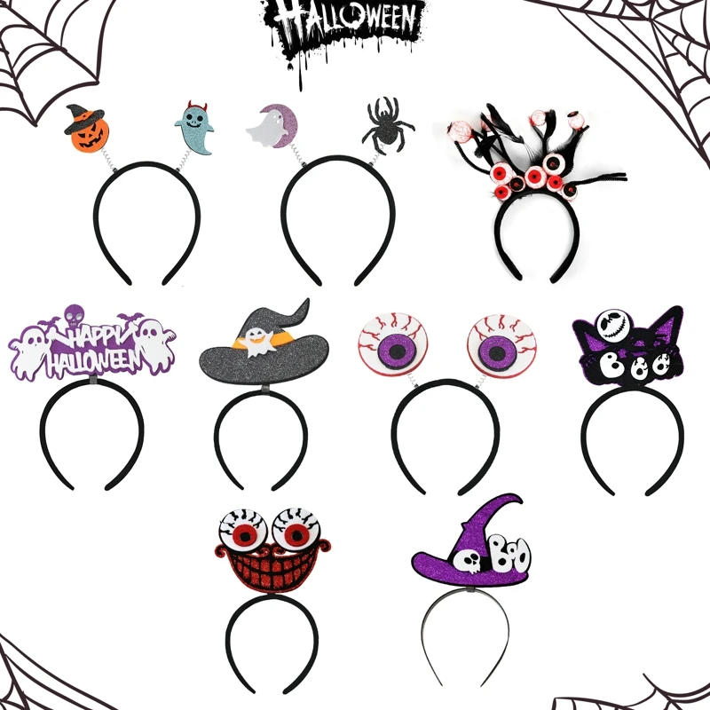 Головная повязка на голову с черной ведьмой Хэллоуин готический косплей дьявол