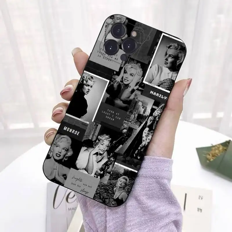 Marilyn Monroe Phone Case For iPhone 8 7 6 6S Plus X SE 2020 XR XS 14 11 12 13 Mini Pro Max Mobile Case images - 6