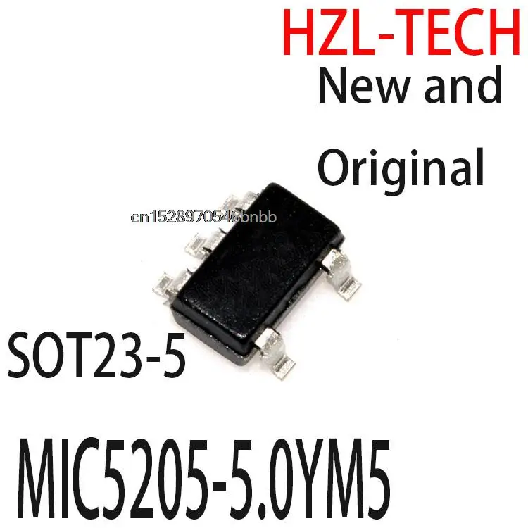 

100PCS New and Original SOT23-5 MIC5205-5.0 SOT MIC5205 5V KB50 SMD MIC5205-5.0YM5