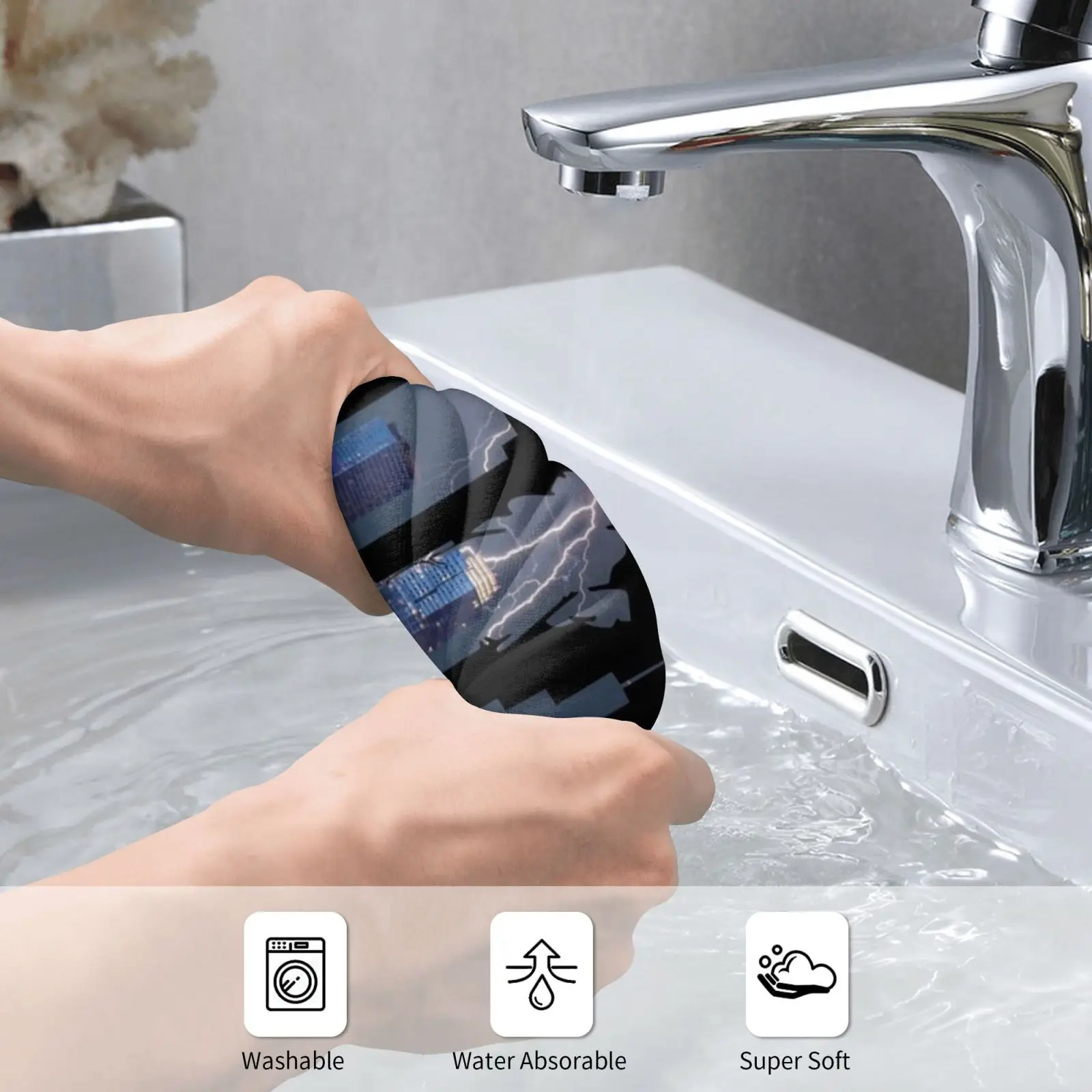 Пляжное полотенце Lightning Нью-Йорк быстросохнущее качественное Билли Джоэль