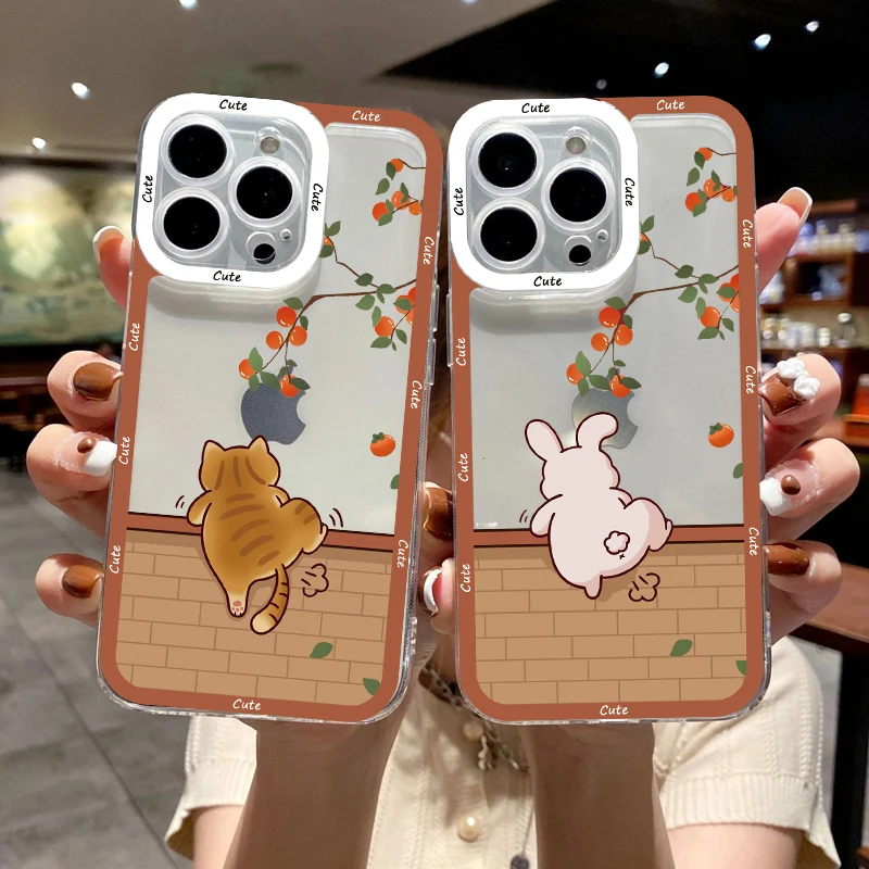 

Various Style Cat Clear Phone Case For iPhone 13 12 11 14 Pro Max 14 Plus SE 2020 8 7 Plus X XS XR Transparent Back Cover Fundas
