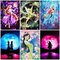 disney princess characters 5d diamond painting cross stitch kits embroidery full drill mosaic resin home decor girl gifts