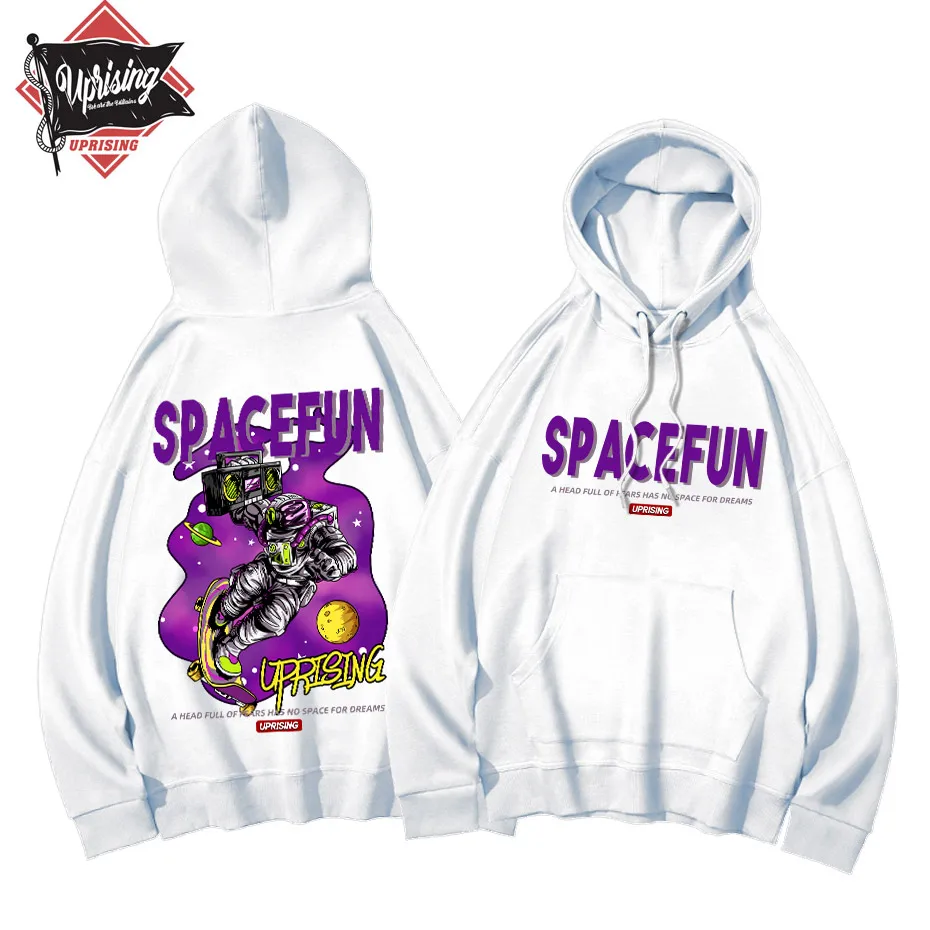 

UPRISING Hoodies, Sweatshirts Cosmos Planet Space Galaxy Astronaut Men's clothing Moon Print Star Sky graphic Fashion Oversized