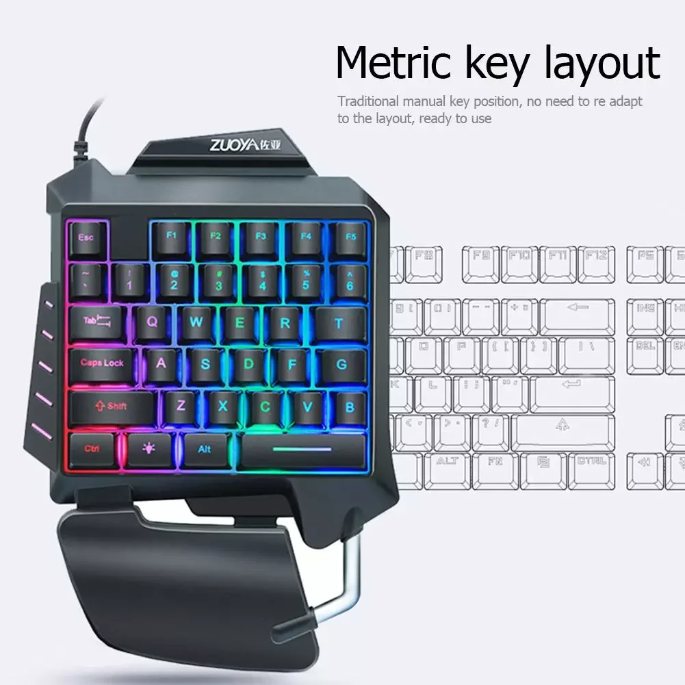 

Single Handed Gaming Membrane keyboard 35 keys one hand Ergonomic Game Keypad G92 For LOL PUBG CSGO gamer PC Laptop
