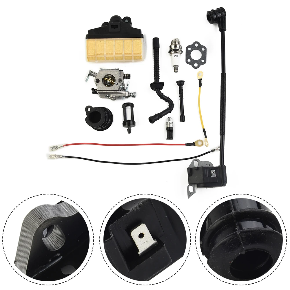 1set Carburetor Ignition Coil Spark Plug Kit For Stihl 021/023/025/MS230/MS250/MS210/021/025 Chainsaw Part 11231200605 Tools