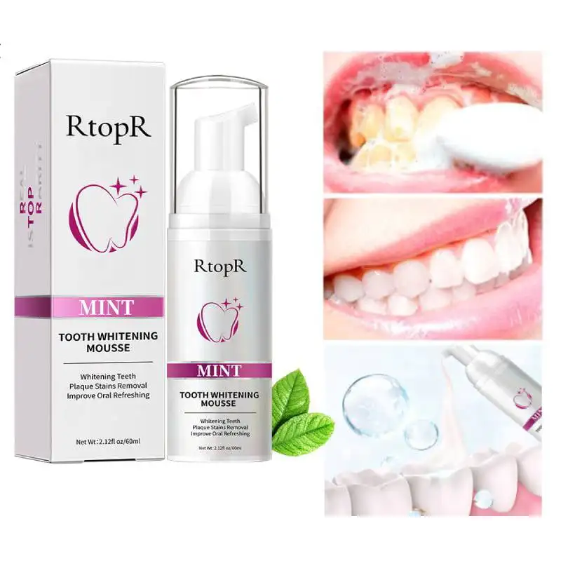 

50/60ml Teeth Deep Cleansing Whitening Mousse Foam Toothpaste Removes Stains Hygiene Fresh Breath Tooth Paste Oral Care Tools