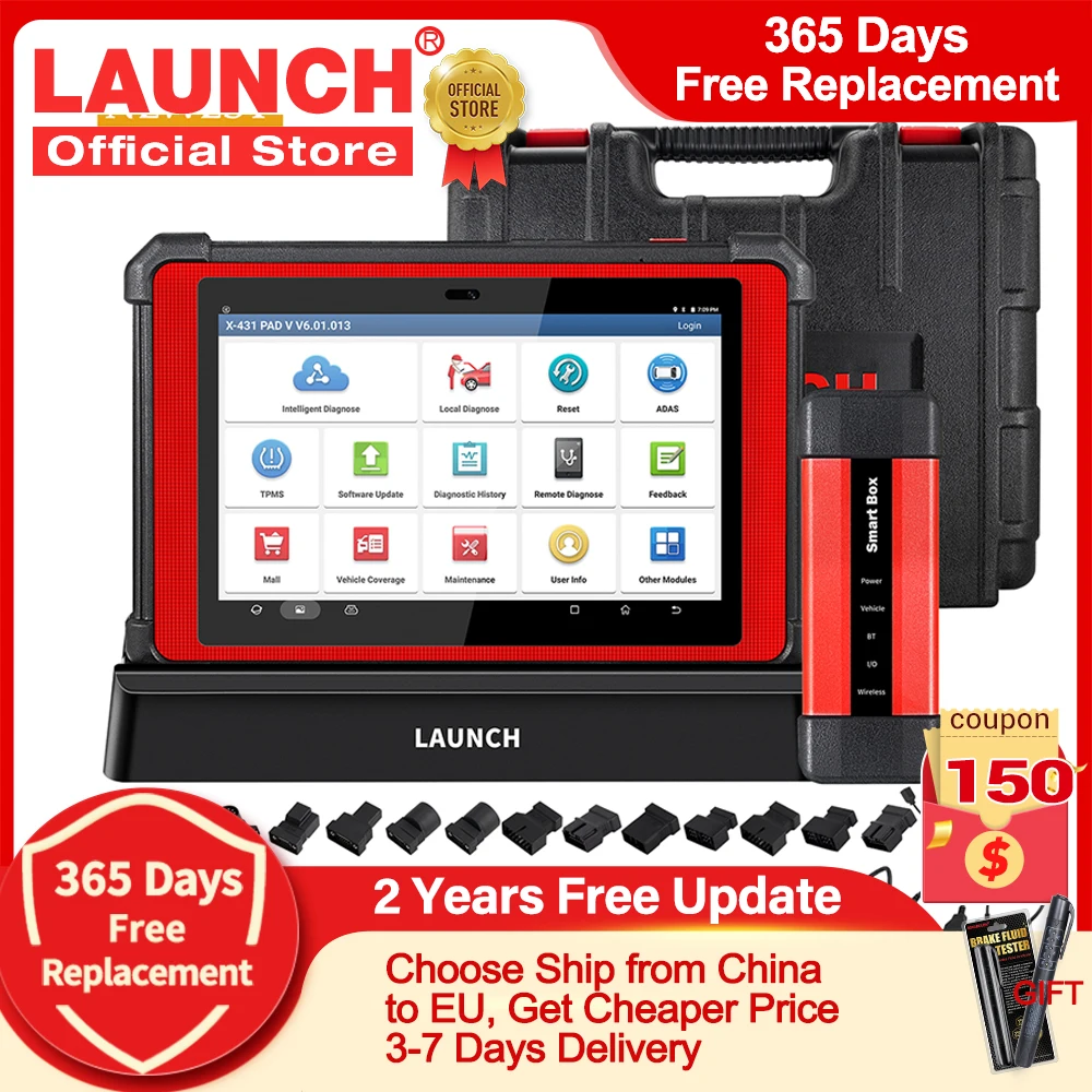 

LAUNCH X431 PAD V Автомобильные диагностические инструменты J2534 CAN FD DolP онлайн Программирование ЭБУ кодирование Авто OBD OBD2 сканер pk X431 V PRO3S +