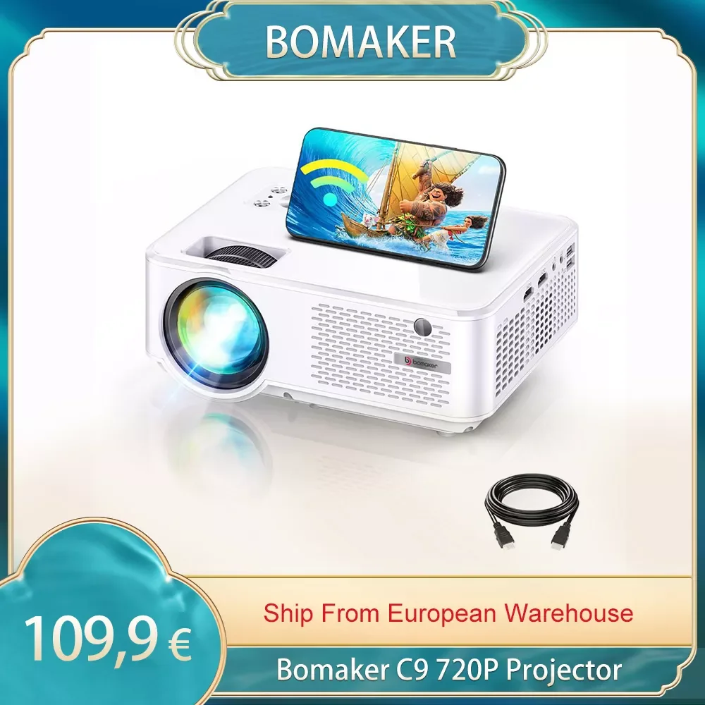 

Проектор Bomaker C9, 720P, 200 ANSI лм, iOS, Android