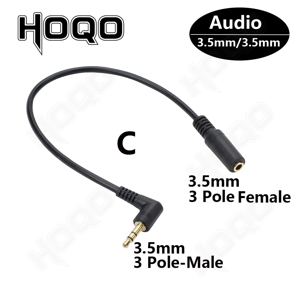 90 Degree 3.5 mm 4 Pole Jack Trrs Male to Male/Female Extension Cable Right Angle 4pin extender Stereo Aux Audio | Электроника