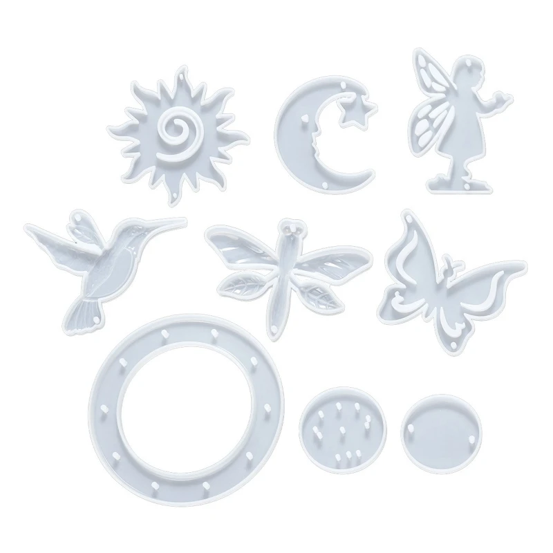 

Moon Wind Chime Resin Casting Mould Star Wind Chime Pendant Home Decor Supply Epoxy DIY Tools for Wall Hanging Decor