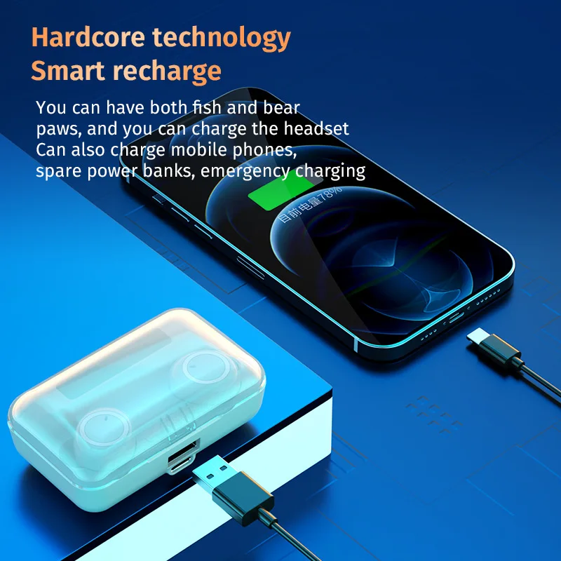 F9-3 наушники Bluetooth 5 1 TWS Спортивная уличная Bluetooth-гарнитура Беспроводные для