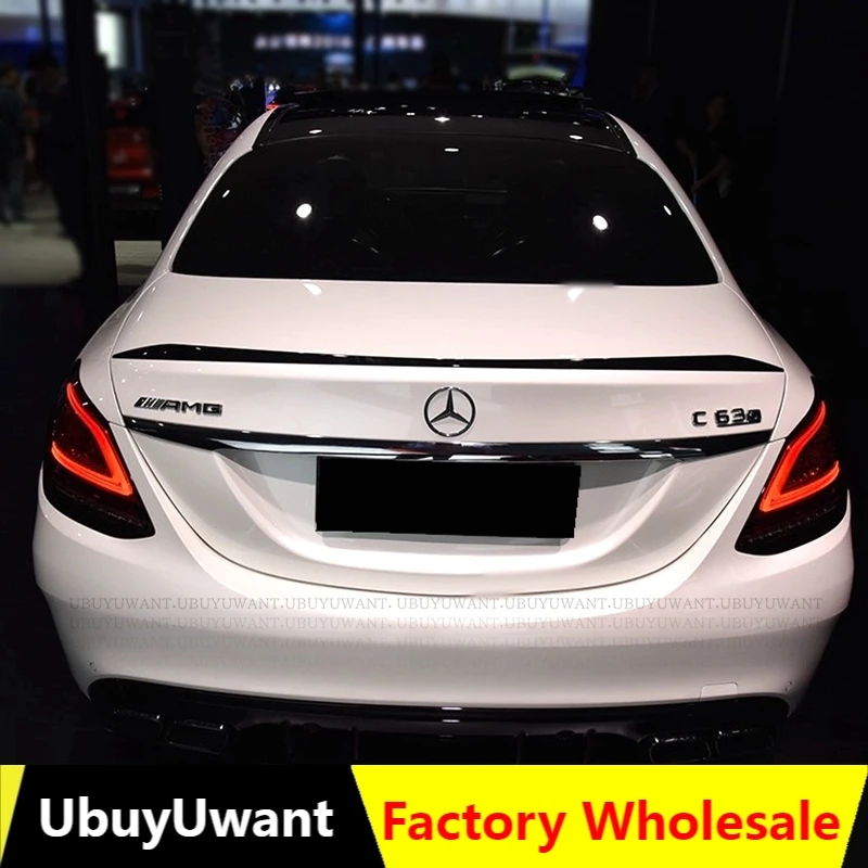 

UBUYUWANT For Mercedes Benz W205 Spoiler 2016-2018 C-class C180 C200L C63 Spoiler High Quality ABS Car Rear Wing Spoiler