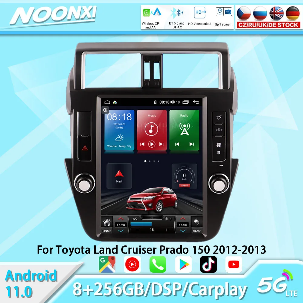 

Tesla Screen Android Smart System For Toyota Land Cruiser Prado 150 2012-2013 Car Radio Multimedia Player GPS Navigation Carplay