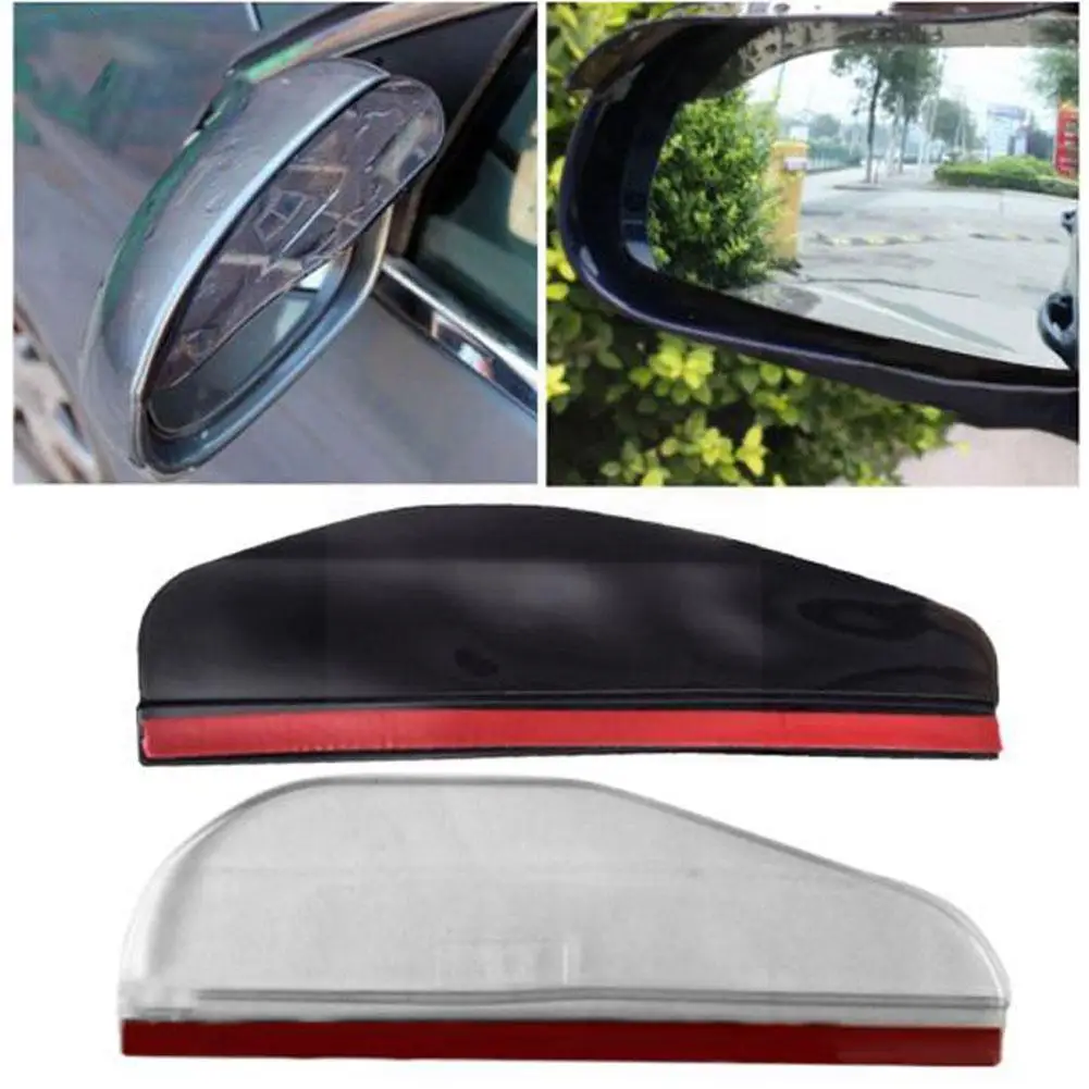 

2 Pieces Universal Car Rearview Mirror Pvc Side Rain Protector Visor Q5m1