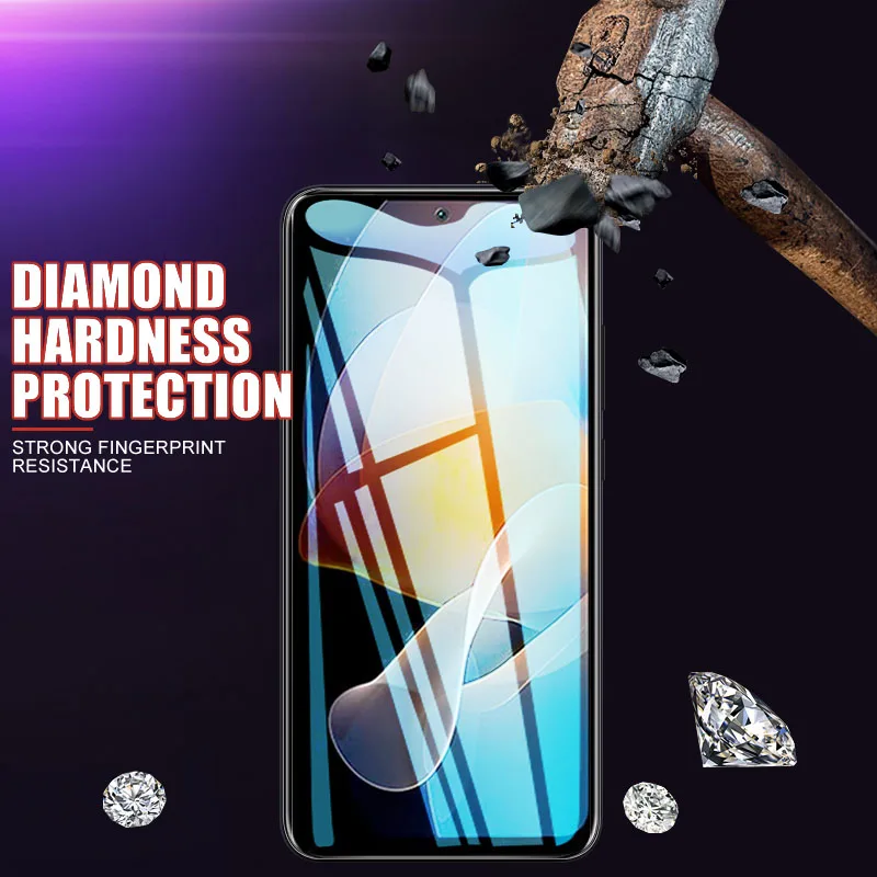 5 шт. твердость 9H для Xiaomi Redmi Note 10 lite Pro Max 4G 5G Защитная пленка из закаленного стекла
