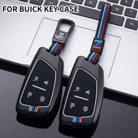 zinc alloy remote key case shell cover for buick envision s plus avenir 2020 2021 car key bags keychain protect set