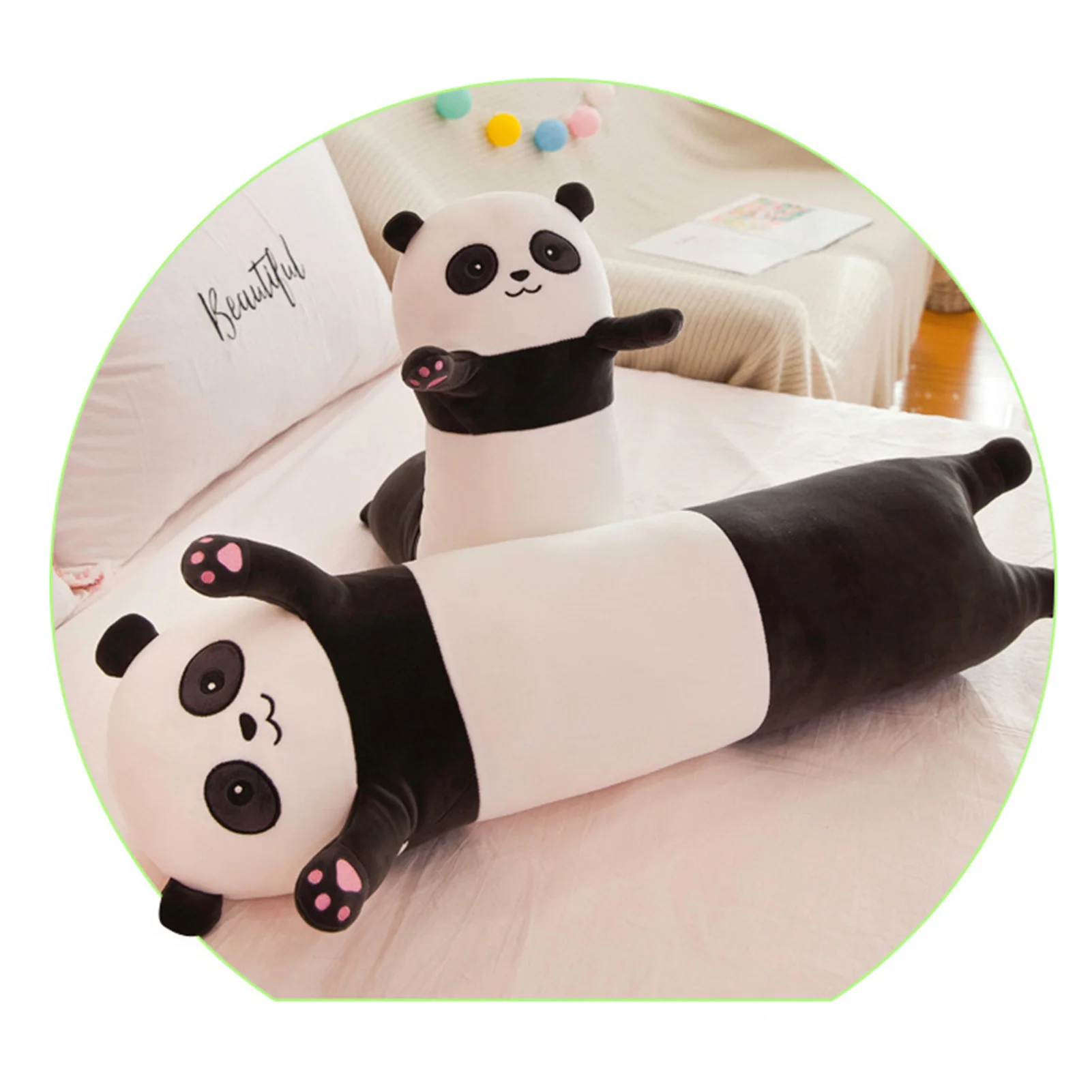 Мягкая плюшевая подушка в виде панды милая мультяшная кукла-панда для сна мягкая