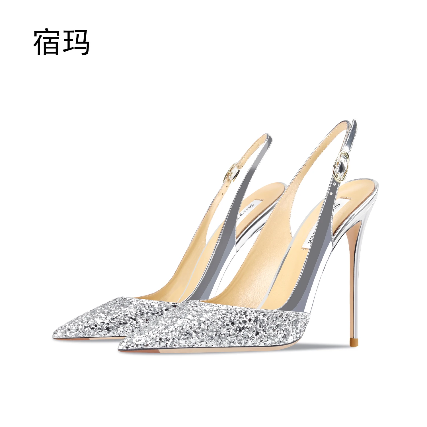 2023 Women Ankle Strap Stiletto Heel Dress Sandals Fashion Elegant Party Shoes Pointed Toe High Heels Summer Classic Sexy Pumps
